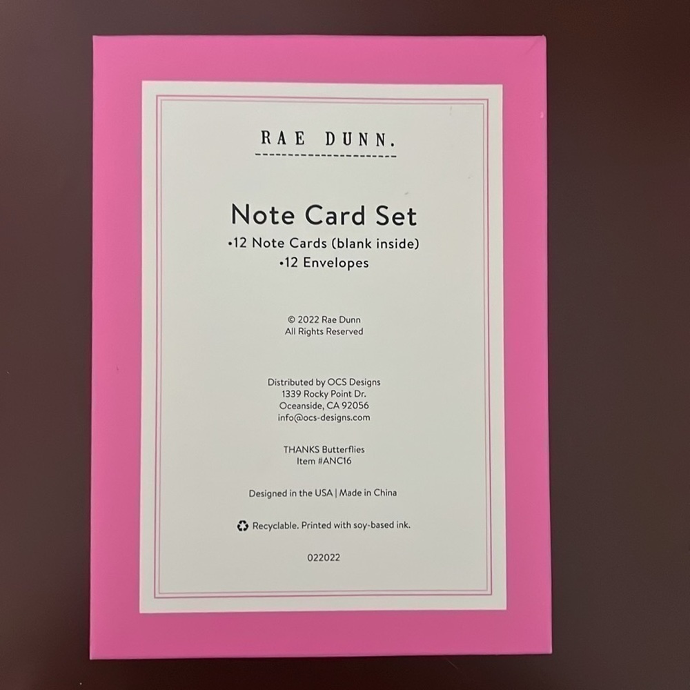 Rae Dunn 'Thanks' Note Card Set - Picture 2 of 2